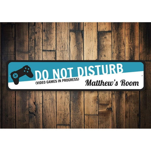 Video Game Novelty Decor, Metal Wall Sign - 4x18 Inches