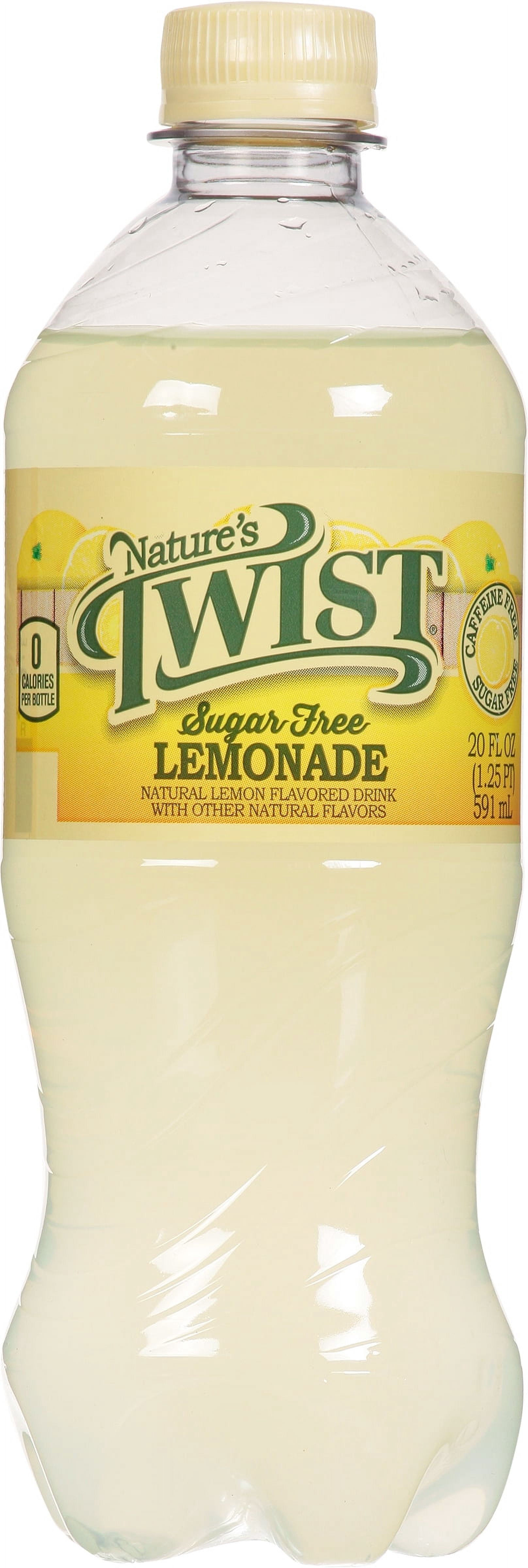 (5 pack) Nature's Twist Sugar-Free Lemonade, 20 fl oz Bottle