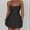 black, variant on Satin Silk Women Sexy Cami Playsuits Dress Solid Cowl Neck Sleeveless Short Jumpsuits Summer Cross Tie-Up Backless Romper