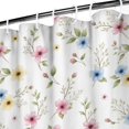 thumbnail image 3 of Pioneer Flower Floral Print Pattern Shower Curtain 36"x72", Bathroom Decorative Shower Curtain Set with 12 Hooks, Waterproof Washable, 3 of 6