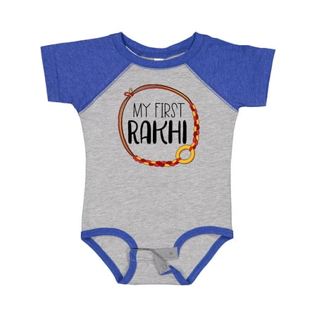 

Inktastic My 1st Rakhi Bracelet Raksha Bandhan Red and Gold Bracelet Gift Baby Boy or Baby Girl Bodysuit