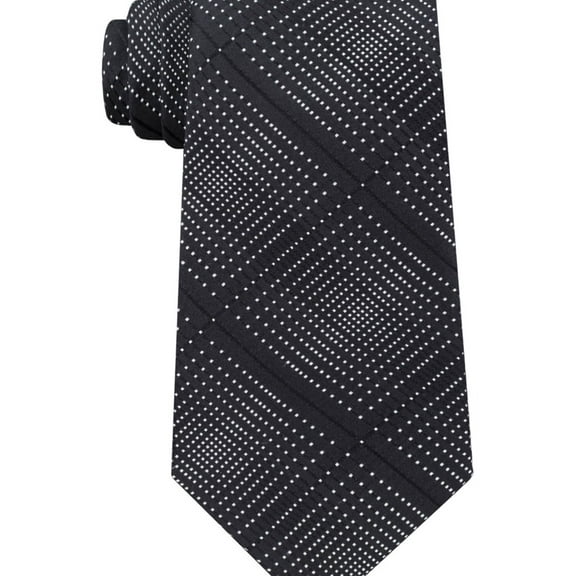 Kenneth Cole Mens Optical Self-tied Necktie, Black, One Size