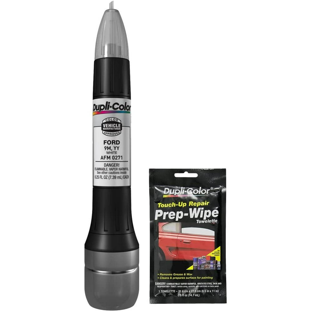 DupliColor AFM0271 White Ford ExactMatch Scratch Fix Allin1 Touch
