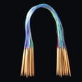 thumbnail image 4 of HEVIRGO 18Pcs 18 Sizes Tube Circular Carbonized Bamboo Knitting Needles Pins 40cm-120cm, 4 of 10