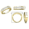 thumbnail image 4 of Dazzlingrock Collection 0.25 Carat (ctw) Round Lab Grown White Diamond Men's Hip Hop Wedding Band 1/4 CT, 10K Yellow Gold, Size 10.5, 4 of 6