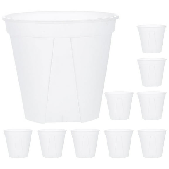 10 Pcs Transparent Flower Pot Indoor Plant Pots Plastic Nursery for Plants Clear Flowers