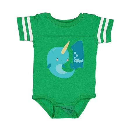 

Inktastic Narwhal 1st Birthday Gift Baby Boy or Baby Girl Bodysuit