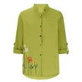 thumbnail image 5 of qucoqpe Women's Plus Size Tops Summer Cotton Solid Floral Tops Short Sleeve T-Shirt Top Casual Oversized Shirt Blouse M-XXXXXL, 5 of 6