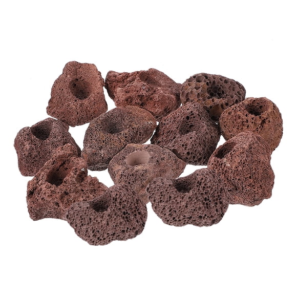 EeaseMX 12 piezas de adornos de rocas volcánicas para pecera, cueva de descanso, refugio para peces, decoración de acuario