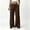 Brown, variant on Women's Linen Pants Cotton Linen Wide Leg Drawstring Elastic Waist with Pockets High Waisted Solid Color Casual Trousers