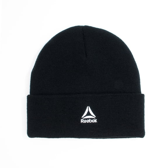 Reebok Women's 1X1 Rib Cuff Hat, Black, One Size Fits Most