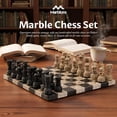 thumbnail image 3 of Elborse Marble Chess Set 12 inches Black and Coral with 32 Chess Pieces and 2 Extra Queens, Board Games for Adults, Luxury Chess Board., 3 of 7