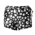 thumbnail image 2 of Women's Summer Shorts Sports Gym Skull Printed Mid Waist Pants Stretch Elastic Leggings Baggy Dressy Casual Womens Jorts S-XL, 2 of 8