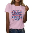 thumbnail image 5 of Sexlip Womens Swimsuit Set Gradient Burst Print Cover Up Design Crew Neck Short Sleeve Loose Silhouette Breathable Fabric for Casual Beach Days Pink S, 5 of 7
