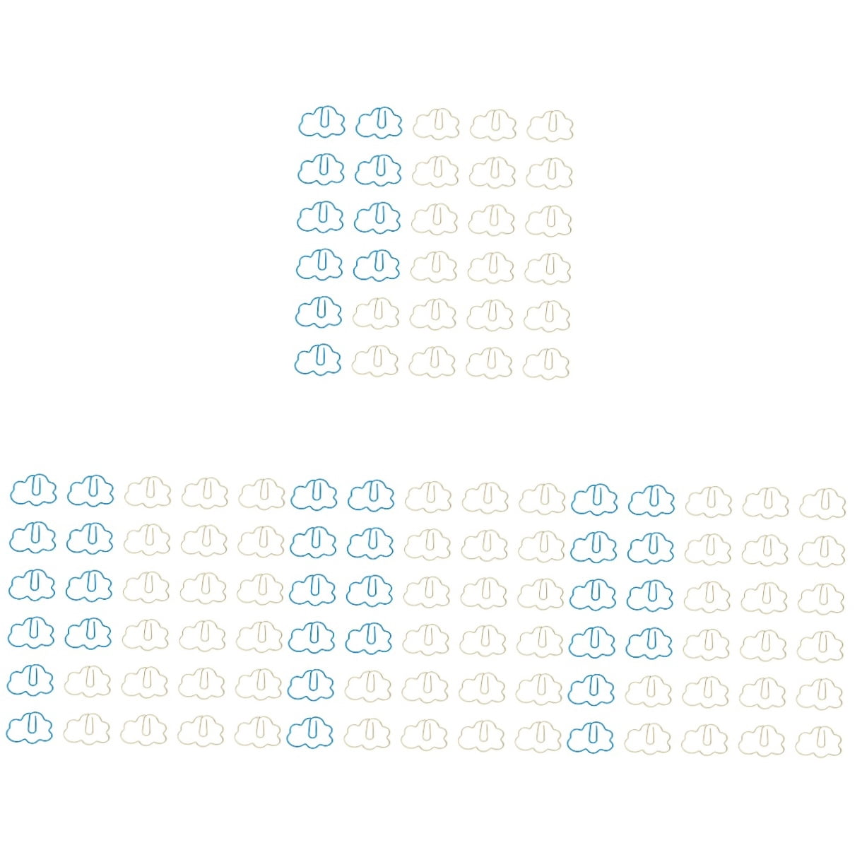 unbranded 120 Pcs  Cloud Designed Paper Clips Multi-use Paper Clips File Clips Office Document Paper Clips