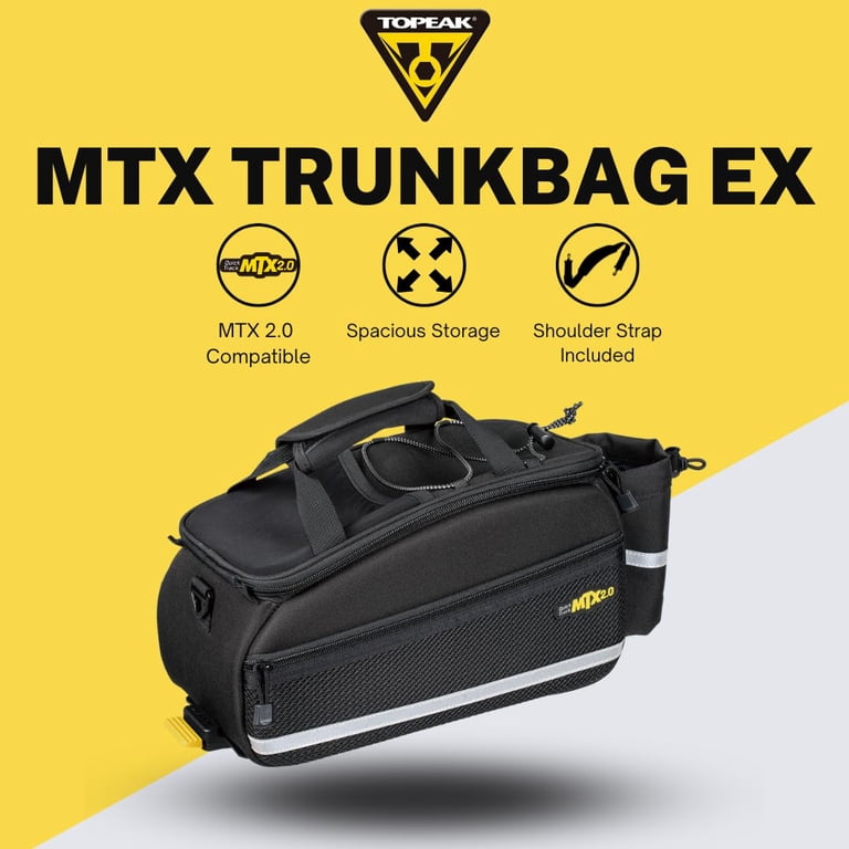 Topeak Trunk Bag EX, 8.0L, MTX 2.0 QuickTrack, Black - Walmart.com