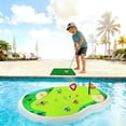 thumbnail image 2 of Water Golf Game Pool Float, Inflatable Floating Chipping Green with Adjustable Club, Swimming Pool Toys for Adults, Outdoor Yard Summer Party Game, Fun Backyard Activity, Practice Target Mat, 2 of 8