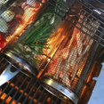 thumbnail image 3 of 4Pack BBQ Rolling Rack Basket Stainless Steel Mesh Cylinder Rack Basket for Camping Picnics Outdoor Round BBQ Rack Grid, 3 of 8