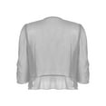 thumbnail image 6 of iEFiEL Womens Chiffon Shrug Cardigan Solid Cropped Bolero for Wedding Evening Party Gray XXL, 6 of 7