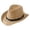 Khaki, variant on Womens Hat , Sun Hats for Men , Wide Brim Hats for Men Elegant British Style Panama Straw Cowboy Hat Wide Brim Summer Sun Hat for Women Men Breathable Rolled Edge Casual Beach Outdoor Travel