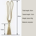 thumbnail image 3 of 1PC Curain Tiebacks with Tassel Curtain Clips Rope Tie Backs holdbacks Home Accessories Decorative,Charcoal,47cm, 3 of 4
