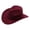 A01 Wine, variant on Xmyrz Unisex Western Cowboy Fedora Hat Retro Flat Brim Felt Performance Wide Brim Jazz Cap Outdoor Summer Coffee