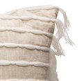 thumbnail image 2 of Lush Decor Linear Tassel Decorative Pillow Navy/Off White Single 20X20, 2 of 11