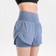 thumbnail image 1 of Yeacher Women 2-in-1 Sports Shorts High Waist Print Quick-drying Breathable Running Fitness Sportswear, 1 of 7
