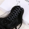 thumbnail image 3 of IBASETOY Claw Synthetic Hairpiece Black Clip in Ponytail Extension Soft Silky Fibers for Stylish Looks, 3 of 8