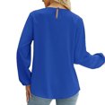 thumbnail image 3 of 2025 New Fashion Plus Size Plus Size Tops For Women Summer Sexy V-Neck Blouse Casual Loose Long Sleeve Blouse, 3 of 7