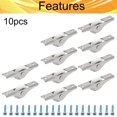 thumbnail image 4 of HUGFEGWE 10pcs 25mm Dia Nylon Single Wheel Electroplating Sliding Door Window Pulley Stainless Steel Shell Replacement Sliding for for Screen Door Wardrobe Cupboard Closet White Silver Tone, 4 of 7