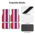thumbnail image 5 of Crystal Fleece Car Floor Mats Set Of Four - Bottom Injection Molded For Easy Installation To Prevent Interior Contamination Suitable For Most Cars Purplish Red Stripe_82927_4, 5 of 7