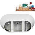 thumbnail image 4 of 59" Streamline B-280-63-ORB Soaking Freestanding Tub and Tray With Internal Drain in Matte Oil Rubbed Bronze, 4 of 7