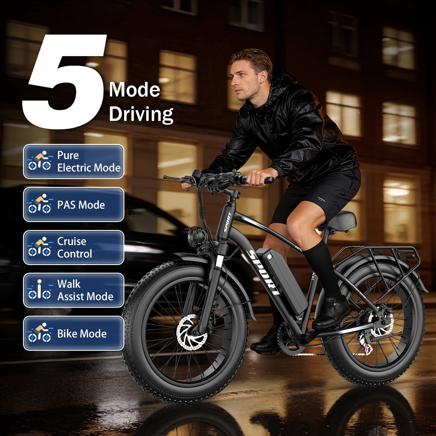 G29-26 Inch ×4 Fat Tire Electric Mountain Bike,749W Motor And 27.9MPH,54.6V 25Ah Adult Electric Off-road Bike,Electric Bicycle With A Maximum Range Of 75 Miles
