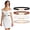 Black+Brown+Beige+White, variant on Women Stretchy Waist Belt Retro Elastic Skinny Belt for Dresses Ladies with Gold Buckle 4 Pack