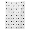 thumbnail image 3 of Ambesonne Abstract Tablecloth Rectangular Table Cover, Traditional Crown Sign, 52"x70", White Black, 3 of 4