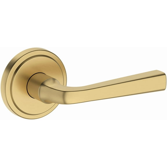 Baldwin Ps.Kin.R.Srr Kingvale Passage Door Lever Set - Brass