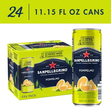 Sanpellegrino Italian Sparkling Drink Pompelmo, Sparkling Grapefruit Beverage, 24 Pack of Cans 267.6 fl oz