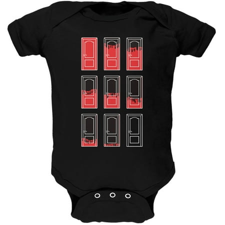 

Paint Red Doors Black Soft Baby One Piece - 3-6 months