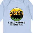 thumbnail image 4 of Inktastic Yellowstone National Park with Bear Mountains and Trees Cricle Boys or Girls Long Sleeve Baby Bodysuit, 4 of 5