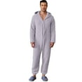thumbnail image 5 of Mgmyaa Men's Union Suits Hooded Jumpsuit Pajama One-Piece Full Coverage Sleepwear Warm Indoor Loungewear, 5 of 5