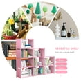 thumbnail image 4 of 9 Cube Storage Shelf Organizer DIY Bookcase Closet Cabinet for Office Home Bedroom, Pink, 4 of 6