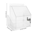 thumbnail image 2 of OUNONA Transparent Acrylic Donation Box for Office Use Versatile Raffle Ticket Container Modern Design Compact Size, 2 of 8
