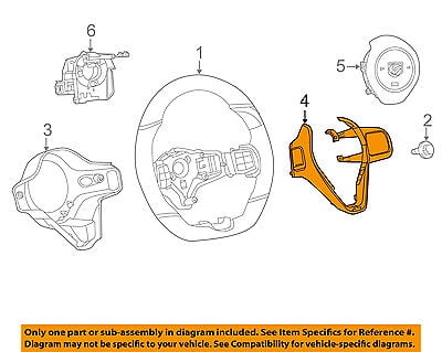 Genuine Chrysler 1XW22SZ6AA Steering Wheel Bezel