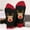 Red, variant on Christmas Stockings Christmas Winter Cotton Socks Men And Women Color Blocking Breathable Stockings