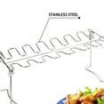 thumbnail image 4 of serony Grille pour Cuisses et Ailes de Poulet Multi-Emplacements Barbecue Rôtissoire Pliable en Acier Inoxydable, 4 of 7