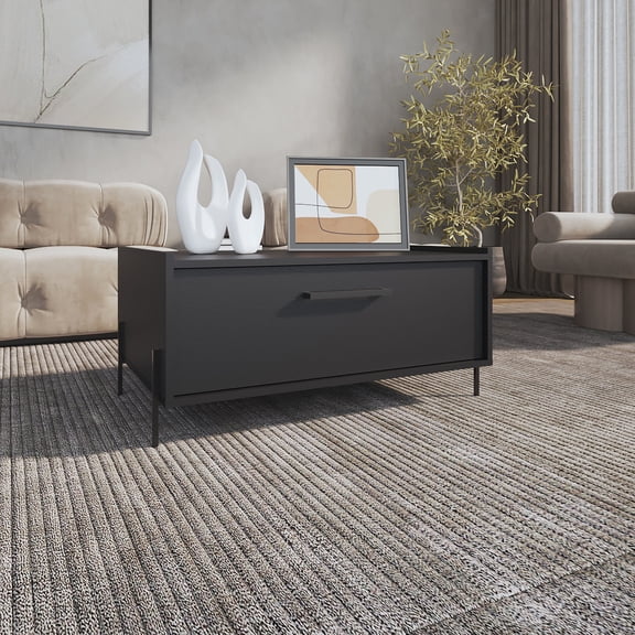 38.7 lb, 15.6-inch Tall - Seamless Decor with Storage - Living Room - Compact and Low-maintenance Coffee Table