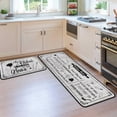 thumbnail image 7 of Grey Kitchen Rugs And Mats Non Skid Washable, Vintage Kitchen Mat Set Of 2 Decorative Anti-Fatigue Floor Mats for Cooking and Dining Areas Black Kitchen Decor and Accessories 17"x47.2"+17"x30", 7 of 7