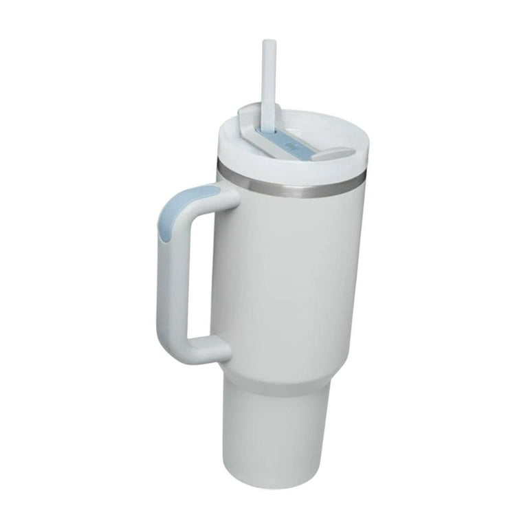 Tumbler with Handle Car Tumbler Cup 40oz ,with Lid and Straw ,Women Men  Gifts Mug Water Bottle for Iced Tea light grey 