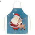 thumbnail image 3 of Christmas Apron Cartoon Christmas Pattern Strap Design Wear-Resistant Anti-oil Fadeless Dirt-resistant Washable Versatile Decorative Christmas Apron for Kitchen, 3 of 3